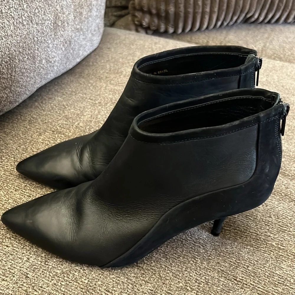 Loeffler Randall Reese Black Suede /Leather Ankle‎ Boot Size 8